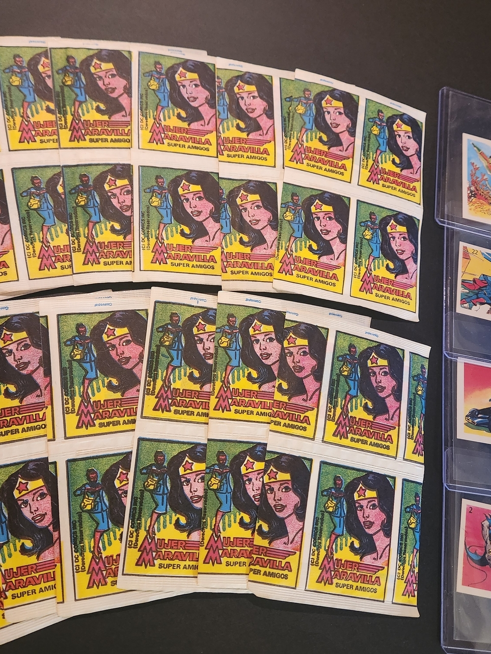 Vintage 1980s DC Comics Super Friends Amigos Cards Lot - 24 Sealed Packs